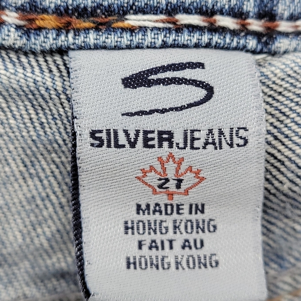 Silver Jeans Womens Element Flare Faded‎ Distressed Jeans Size 27 - Picture 11 of 16